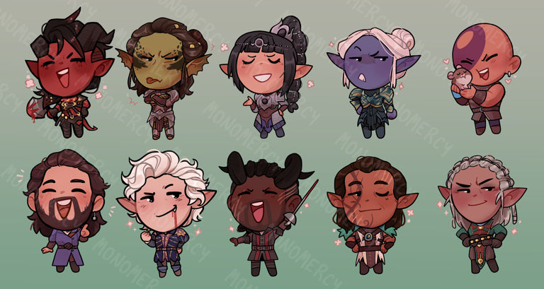 BG3 Companion Chibi Keychains