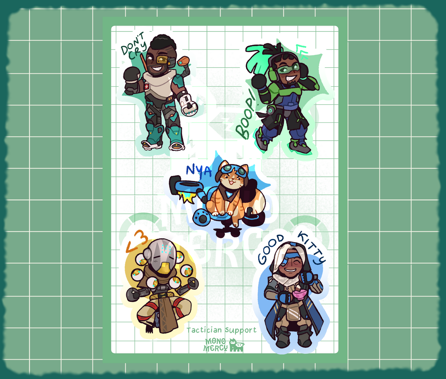 Overwatch A6 Sticker Sheet