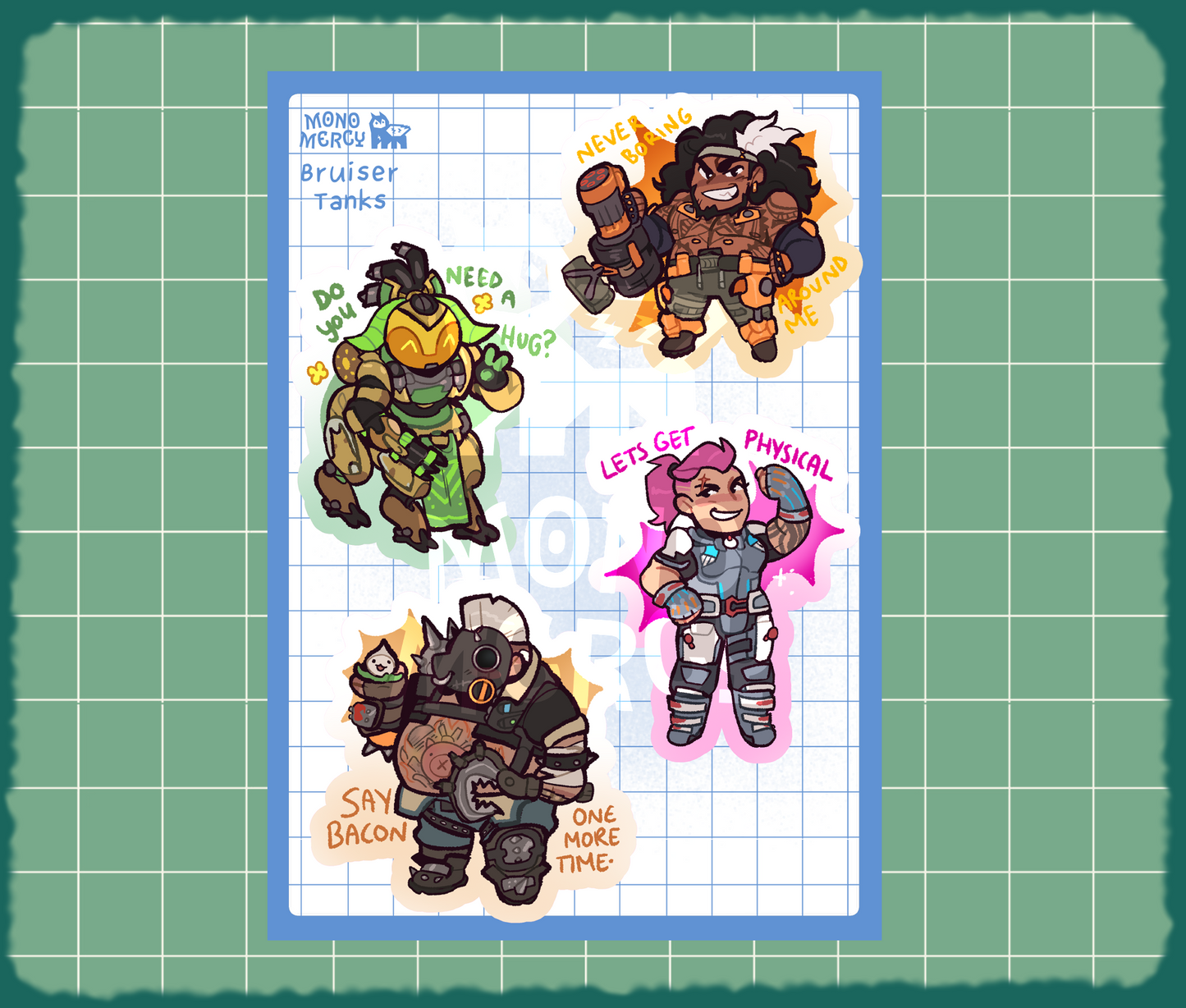 Overwatch A6 Sticker Sheet