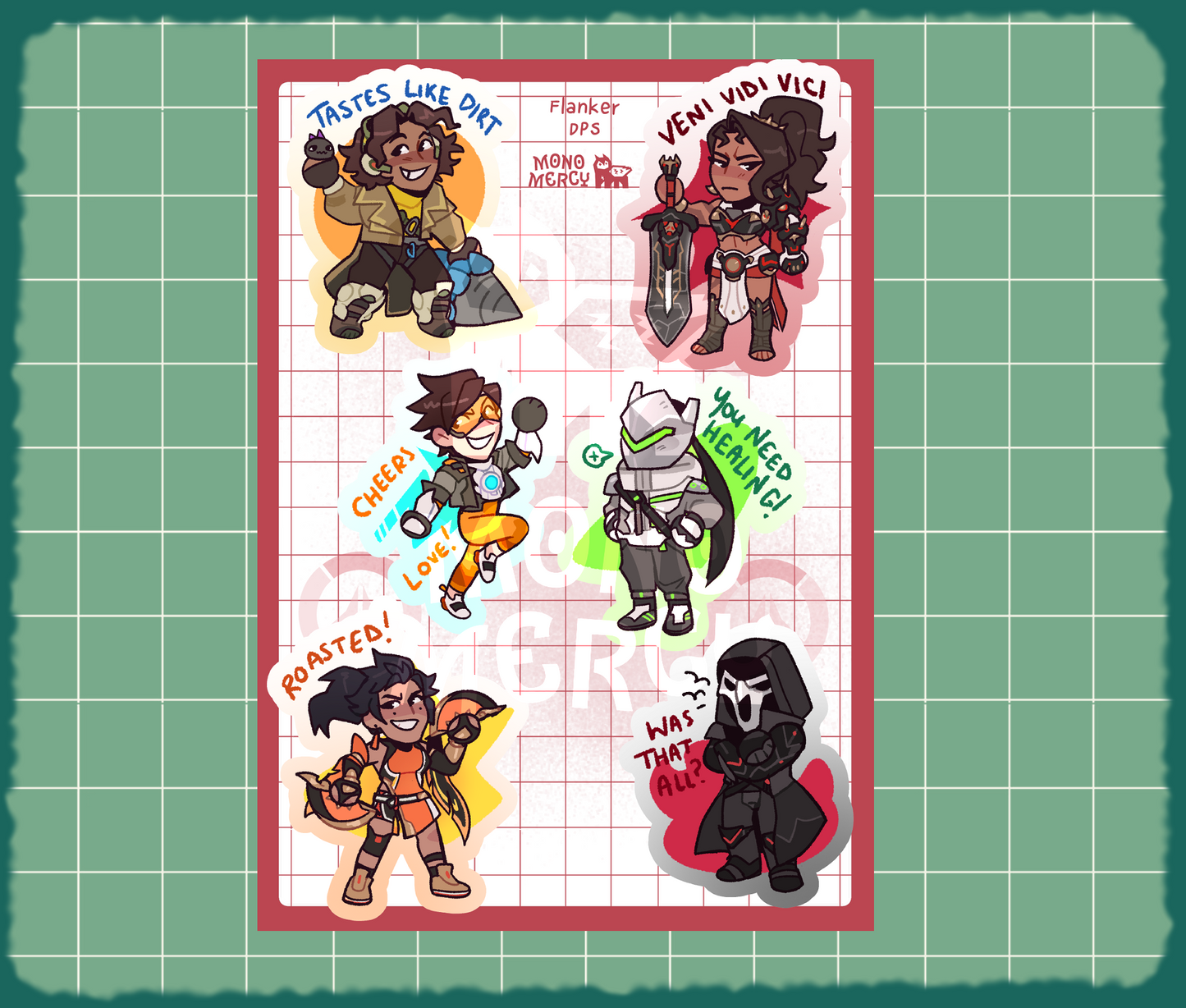 Overwatch A6 Sticker Sheet