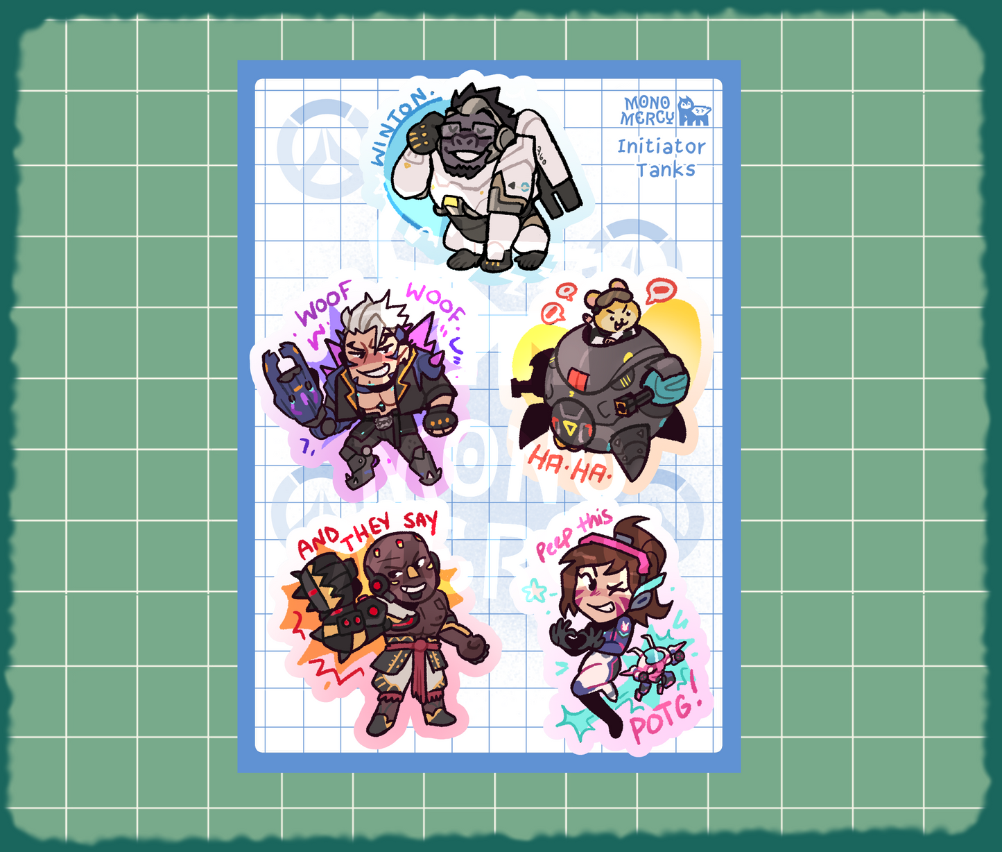 Overwatch A6 Sticker Sheet