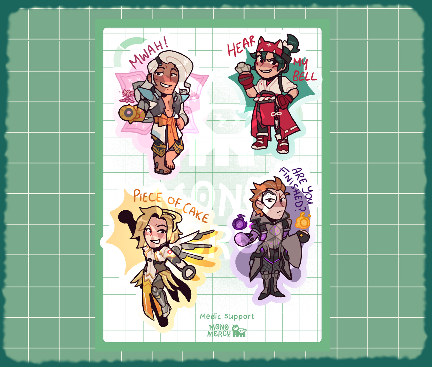 Overwatch A6 Sticker Sheet