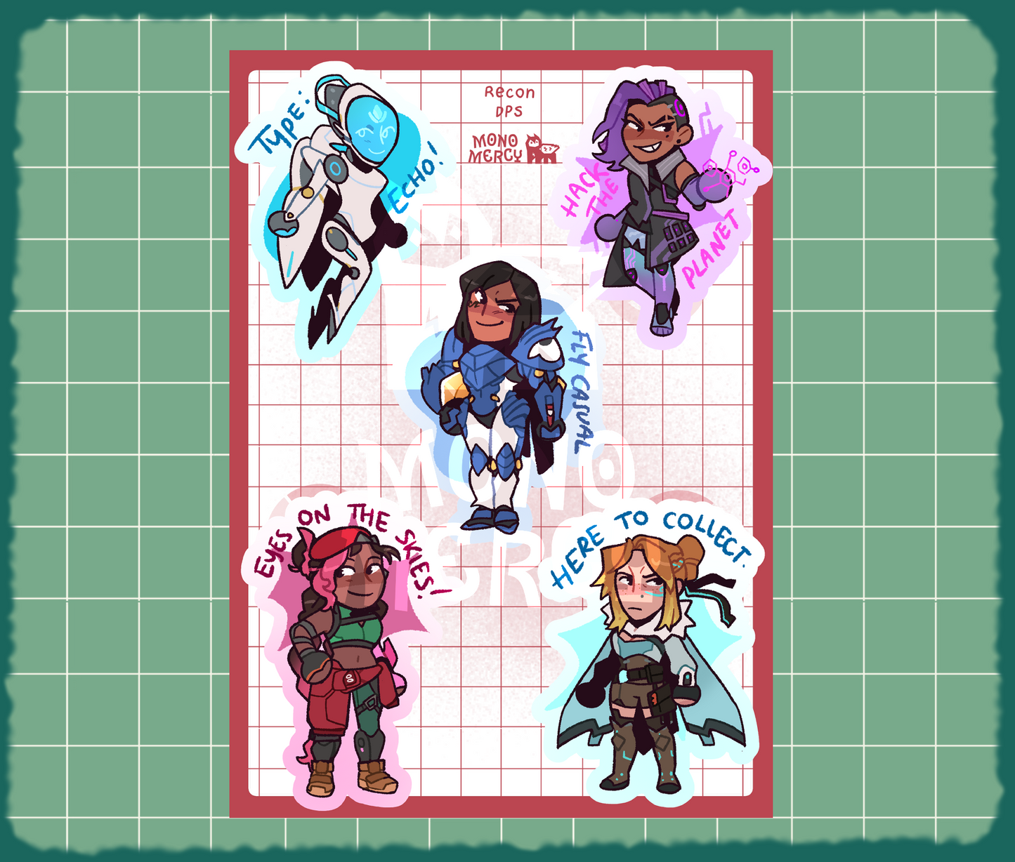 Overwatch A6 Sticker Sheet