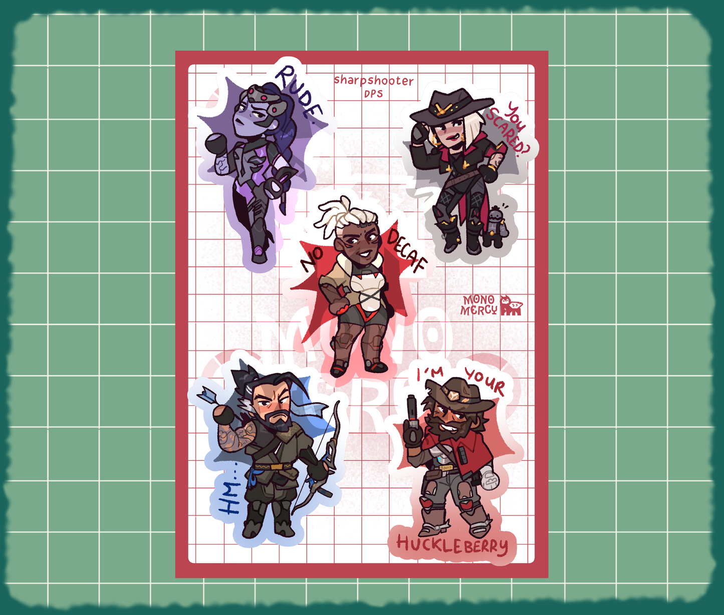 Overwatch A6 Sticker Sheet