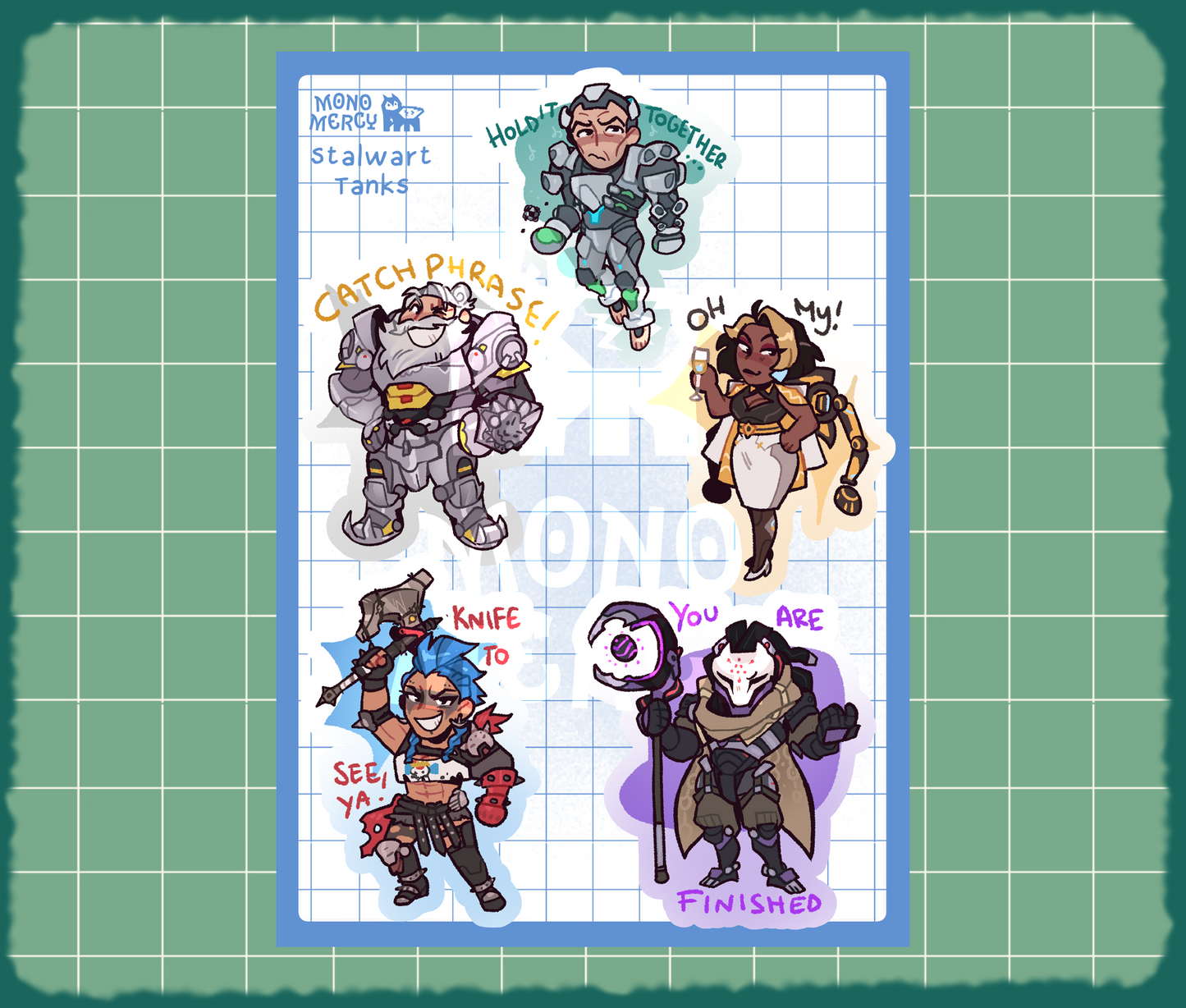 Overwatch A6 Sticker Sheet