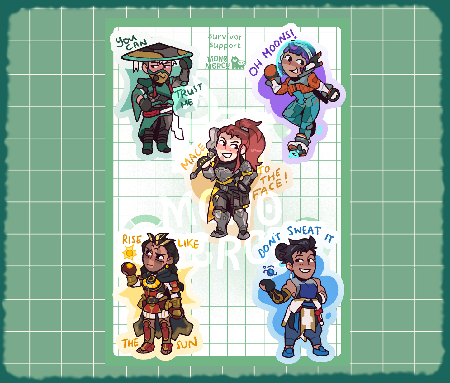 Overwatch A6 Sticker Sheet