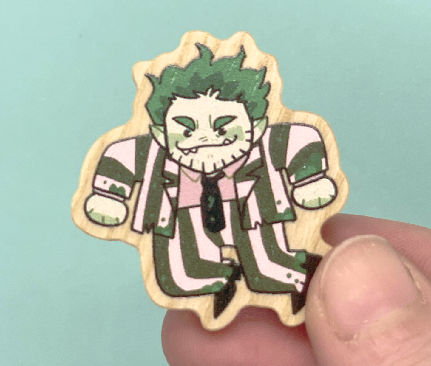 Beetlejuice Wooden Pin