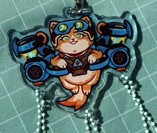 Jetpack Cat Dangle Keychain [PREORDER]