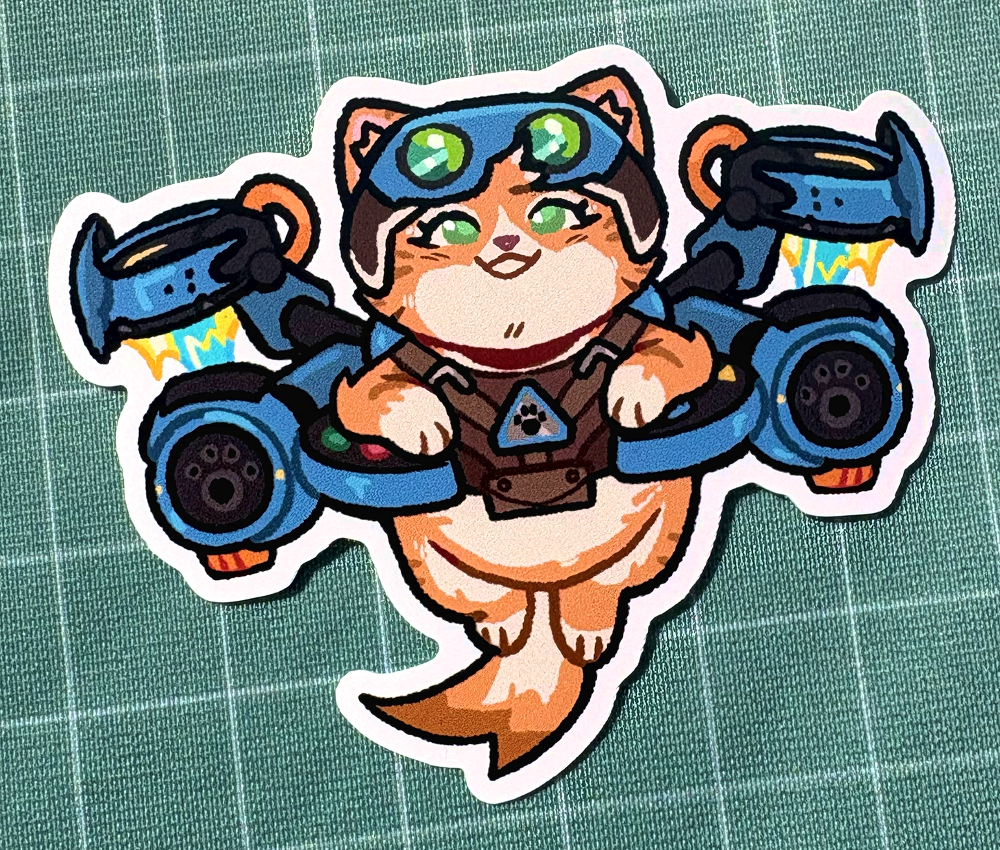 Jetpack Cat Vinyl Sticker