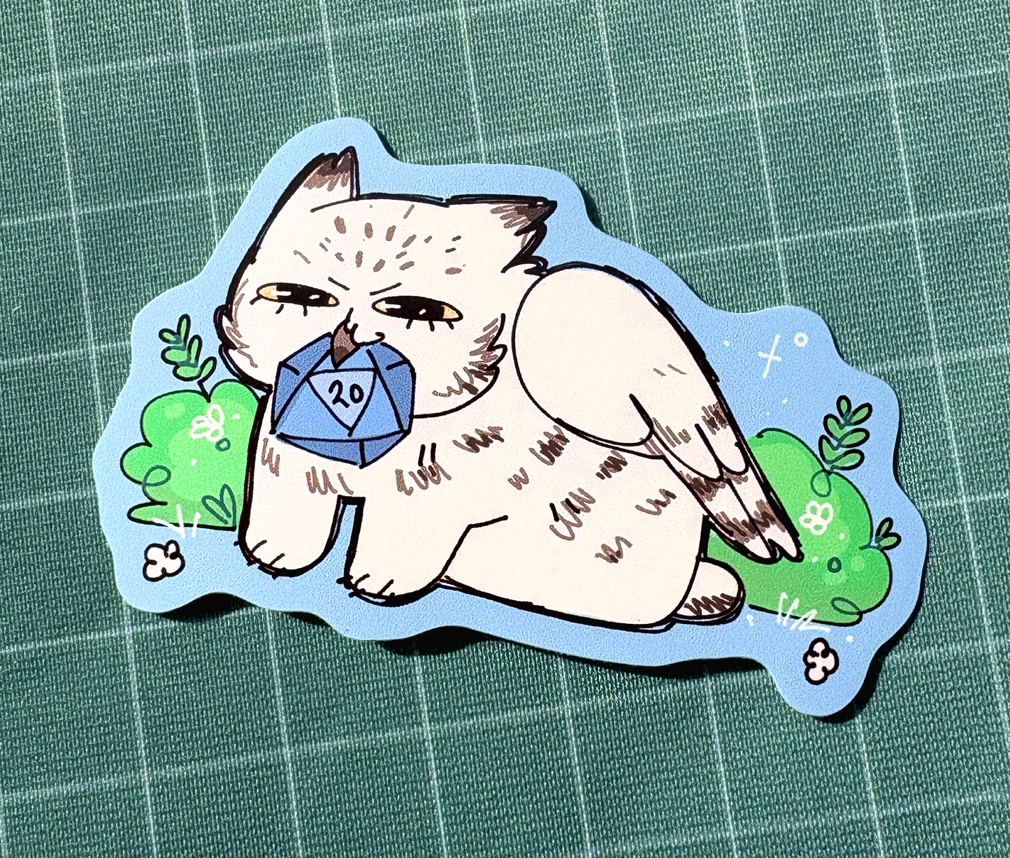 White Owlbear Vinyl Sticker
