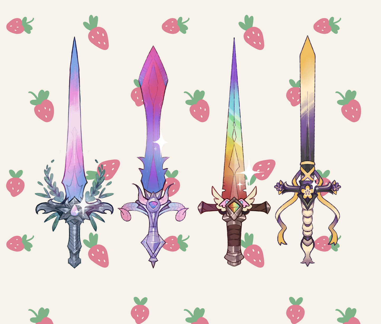 Pride Sword Phone Charms