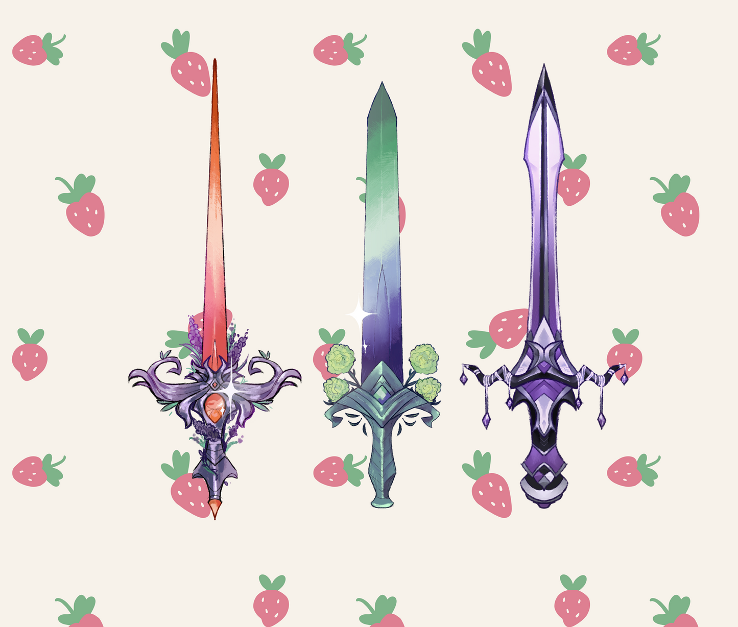 Pride Sword Phone Charms